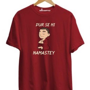 dur se namaste t shirt